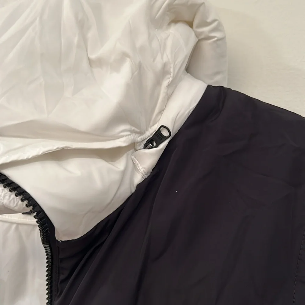 NWT DKNY Women's Sport Colorblock Logo Puffer W/Removeable Hood Down Alternative - Picture 5 of 13